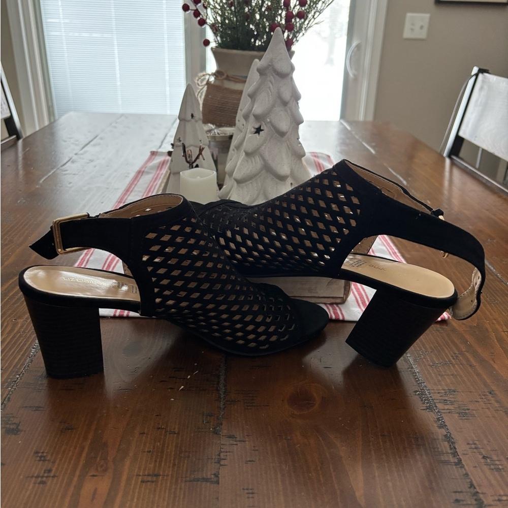 Liz Claiborne Black Cutout Heels - Picture 4 of 4